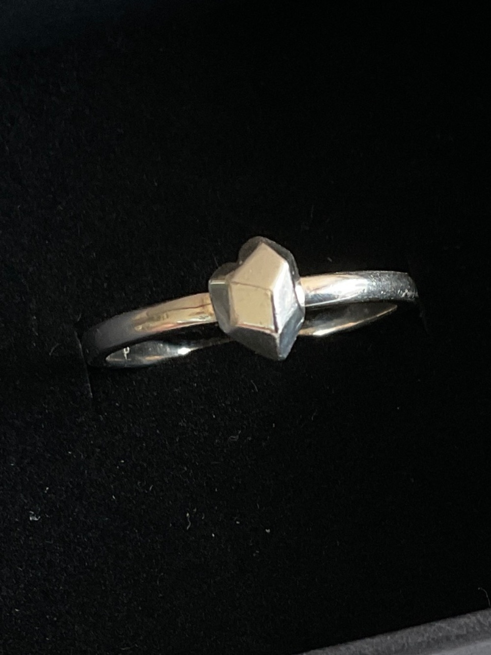 Links of London Sterling Silver Faceted Heart Ring - Silver - Picture 2 of 7